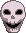 a skull laughing